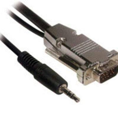 25ft Plenum-Rated HD15 UXGA M/F Extension Cable + 3.5mm M/M Audio J630
