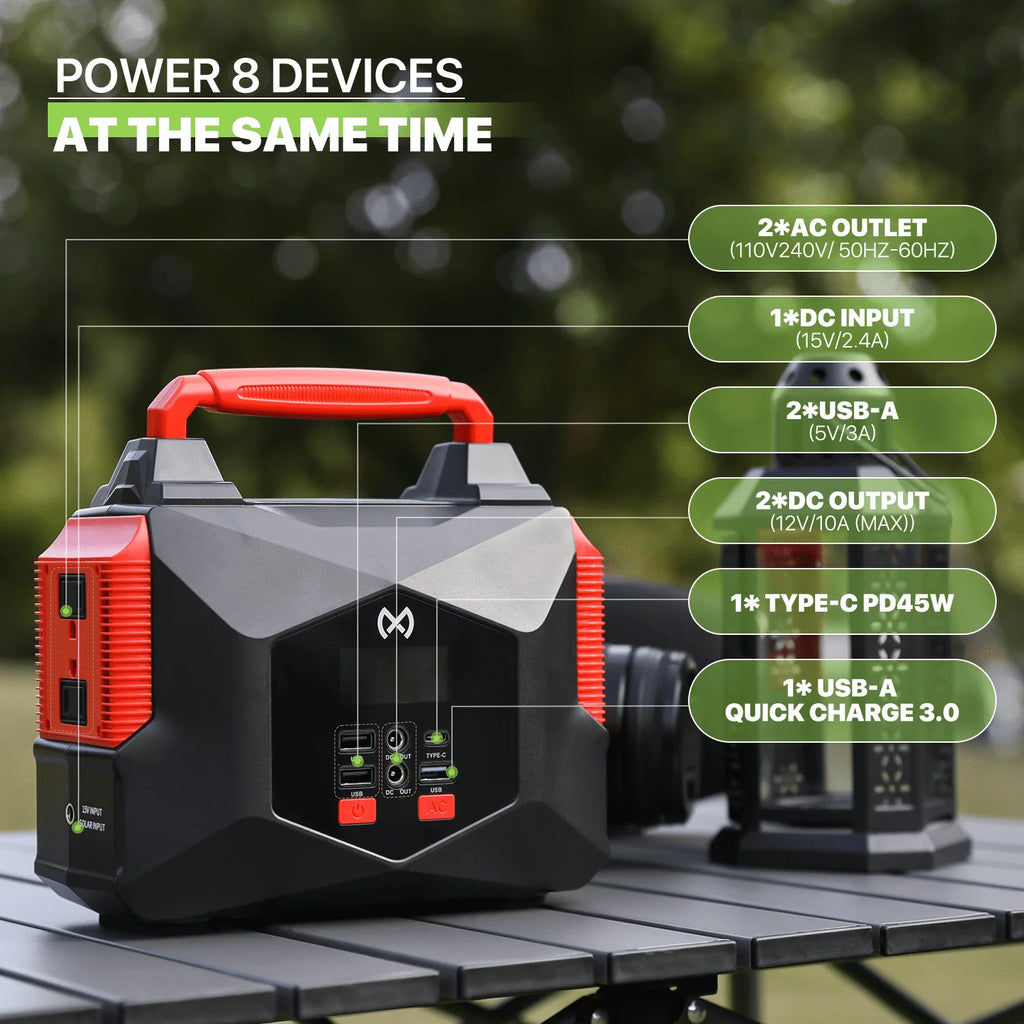 12V 300W 10A Portable Power Station 250Wh Lithium Battery with LED Light S820869