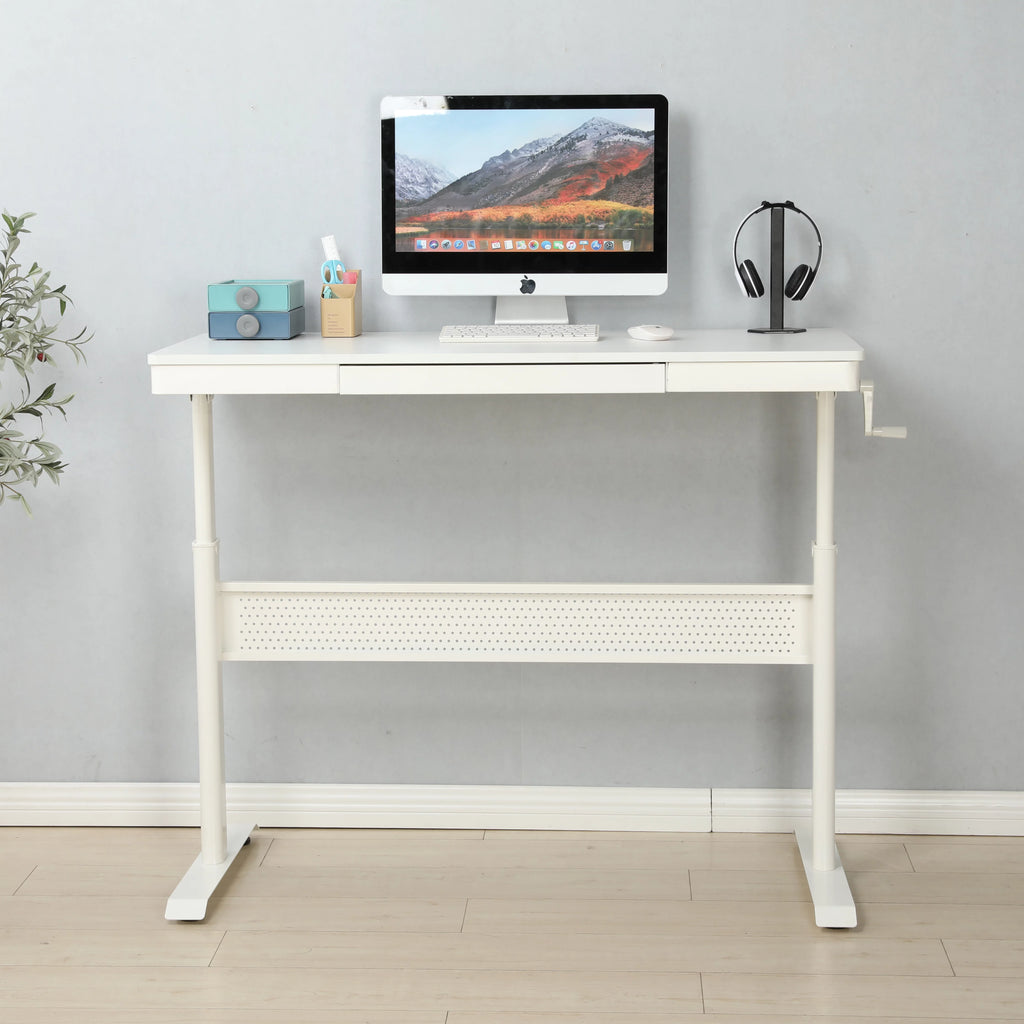 White 48 x 24 Inches Adjustable Height Standing Desk B647194