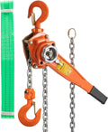 1.5Ton 3300lbs Capacity Ratchet Puller with 20FT Lifting Height, 2 Heavy Duty Steel Hooks C20134
