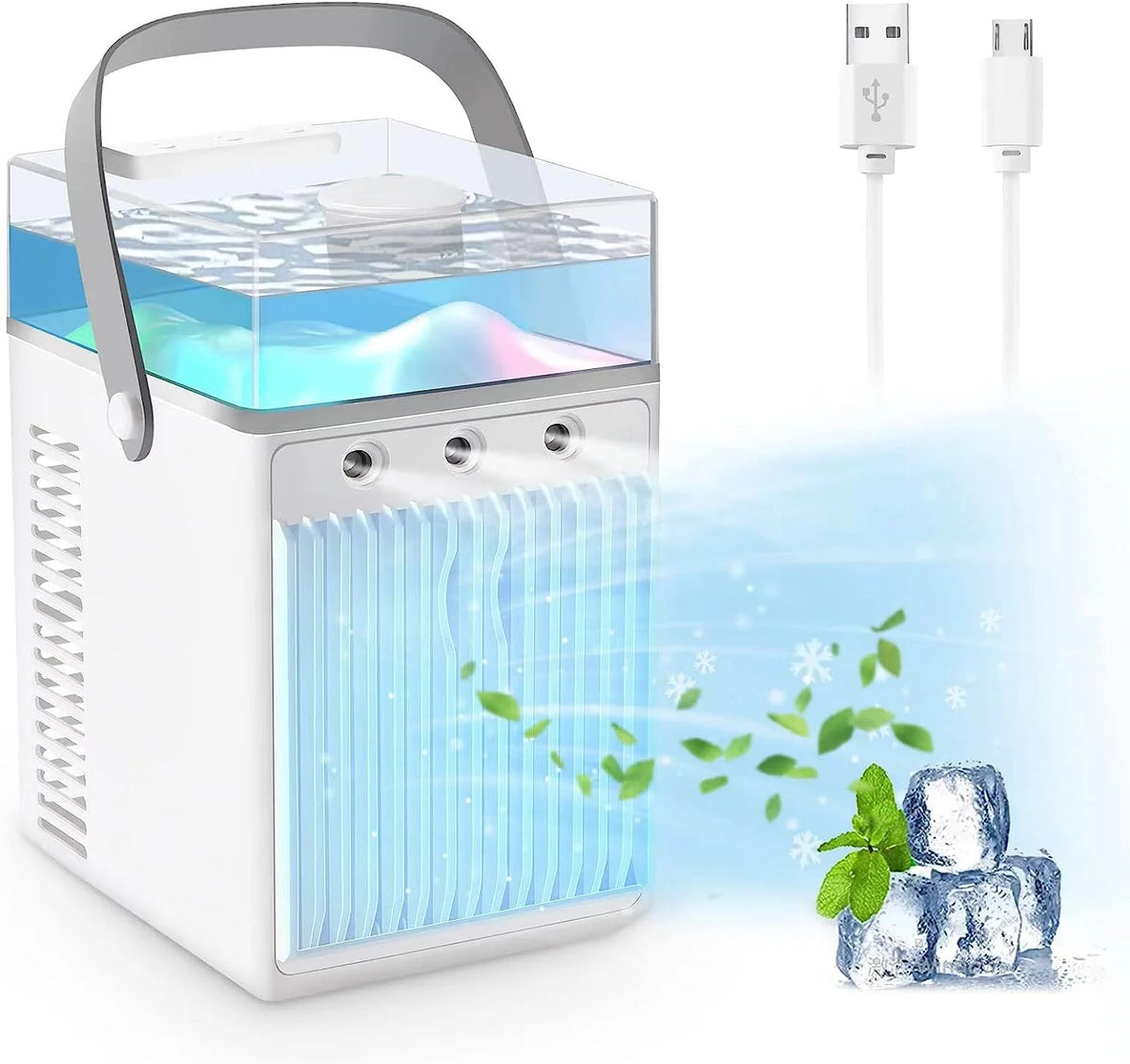 Portable Air Cooler 4 IN 1 3 Speeds 2000mAh Q361