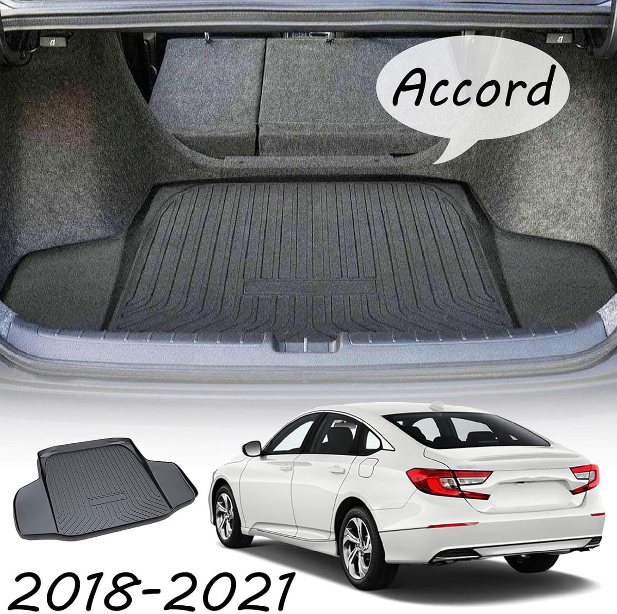 Cargo Liner Trunk Mat Black Pack of 2 L441
