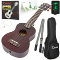 Beginner Soprano Ukulele Kit 21 inch with Gig Bag Tuner Strap String H44667