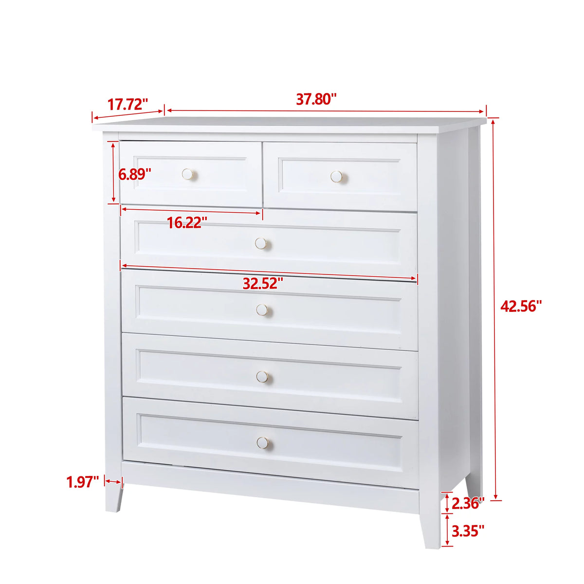 Antique White Drawer Dresser Cabinet A232765