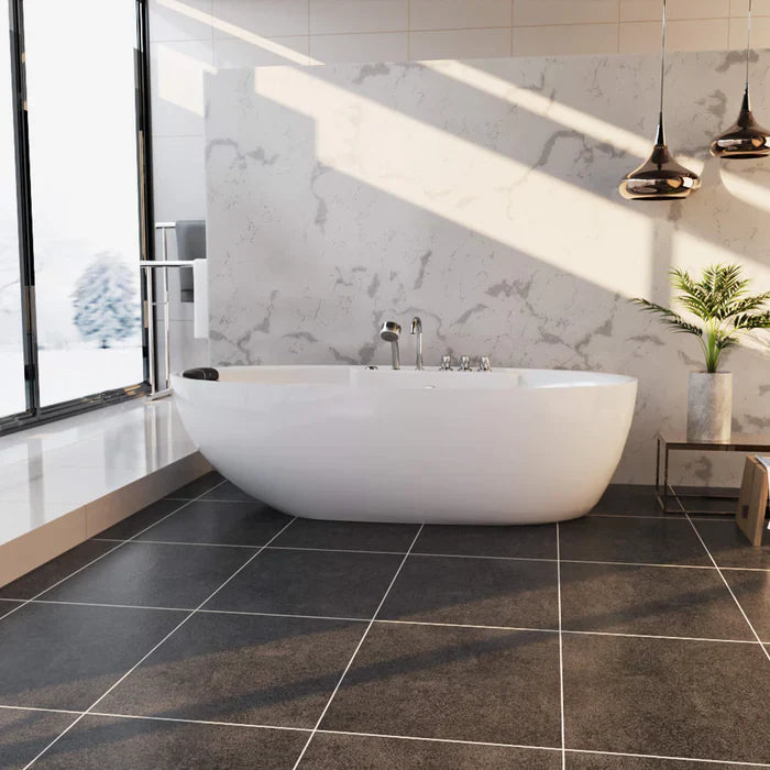 67 Freestanding Flat Bottom Whirlpool Bathtub with Faucet C327134
