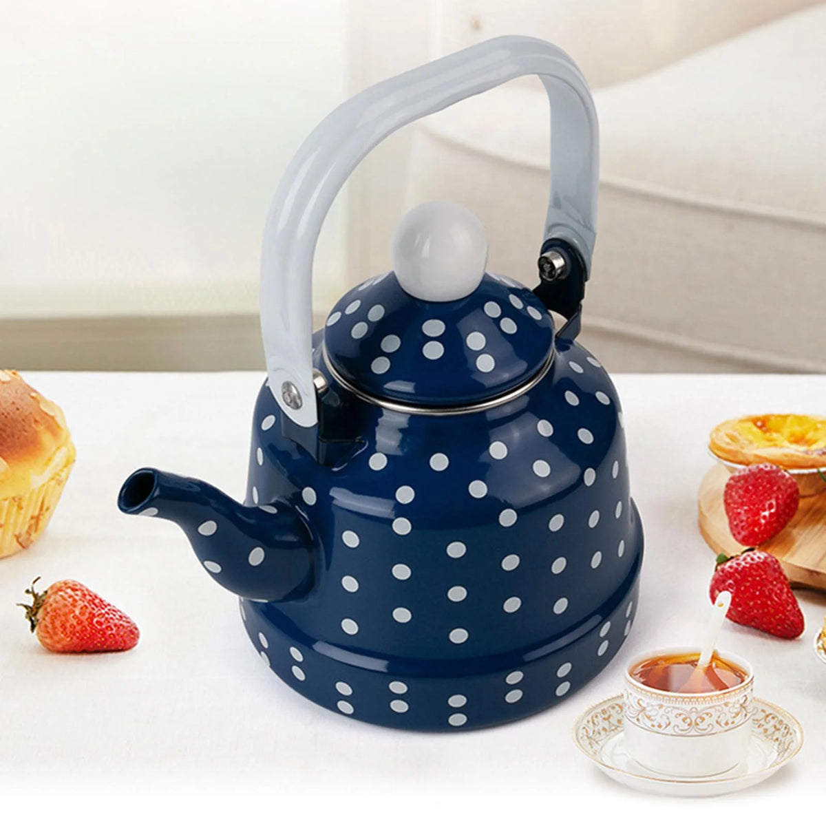 Blue Enamel Heating Water Kettle M1849