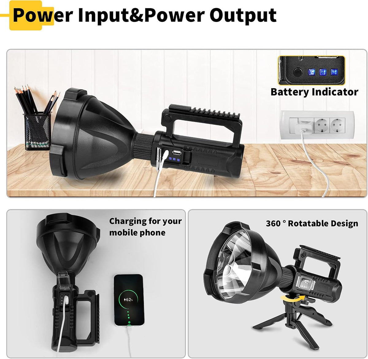 Rechargeable LED Spotlight Flashlight N2852
