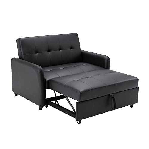Brown Pull-Out Sofa Bed P9096