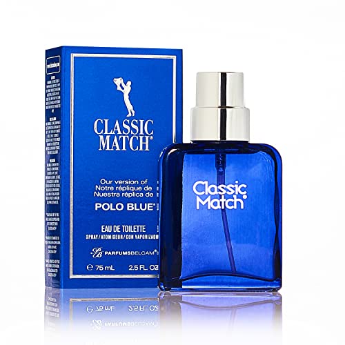 Classic Match EDT Spray Men 2.5 Fl Oz & Classic Match Polo Blue EDT Spray Men 2.5 Fl Oz B342560