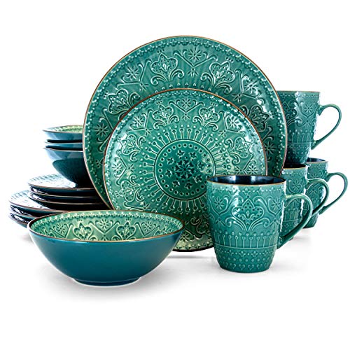 16 Piece Stoneware Dinnerware Dish Set O441