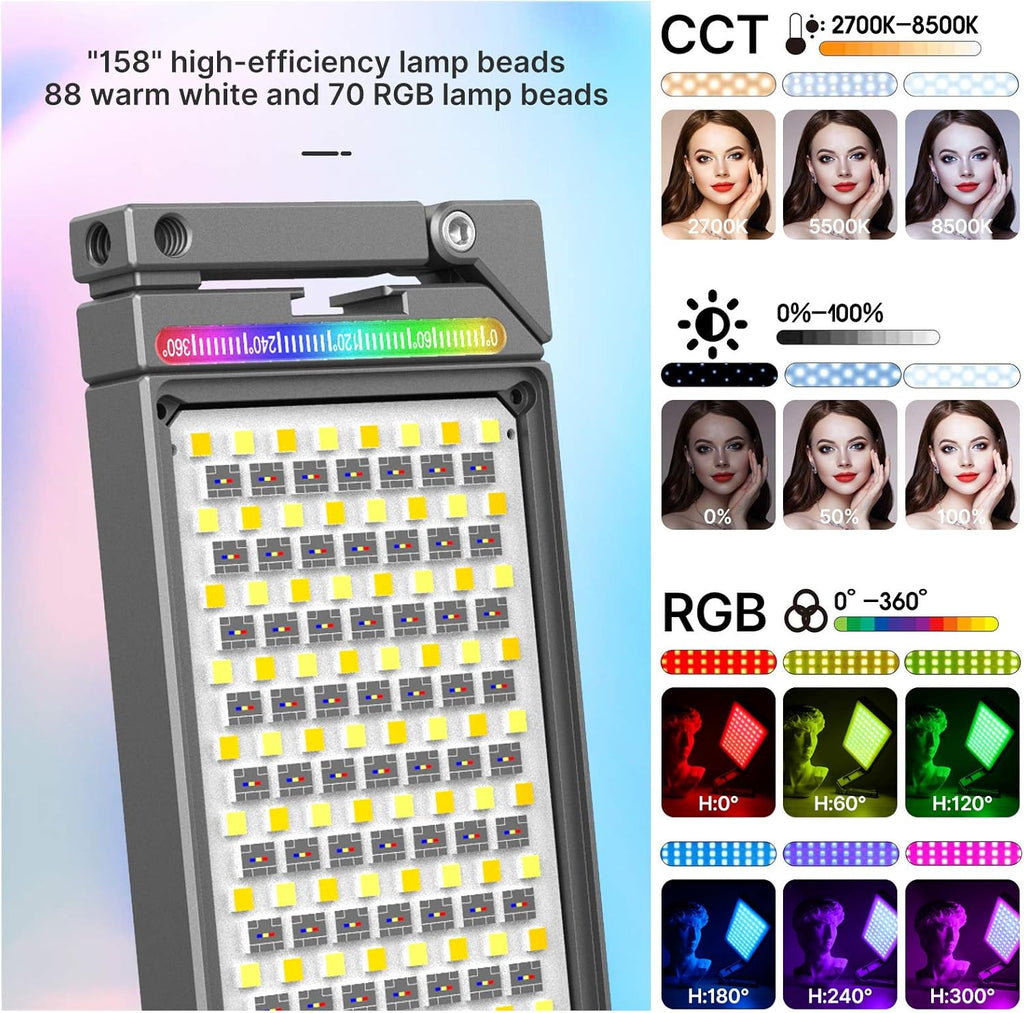RGB LED Video Light with Magic Arm and Tripod O85935