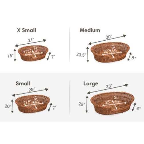 Wicker Dog Bed Basket J482