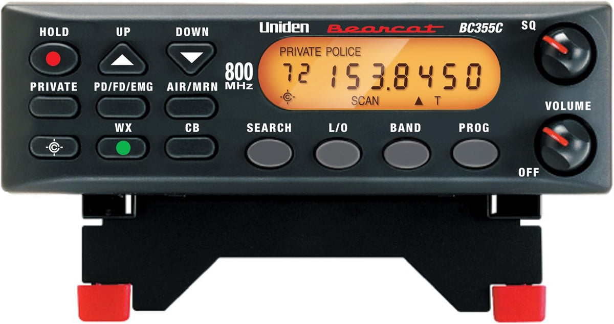 800 MHz 300-Channel Base/Mobile Scanner and Universal CB Extension Speaker with Swivel Bracket O1990