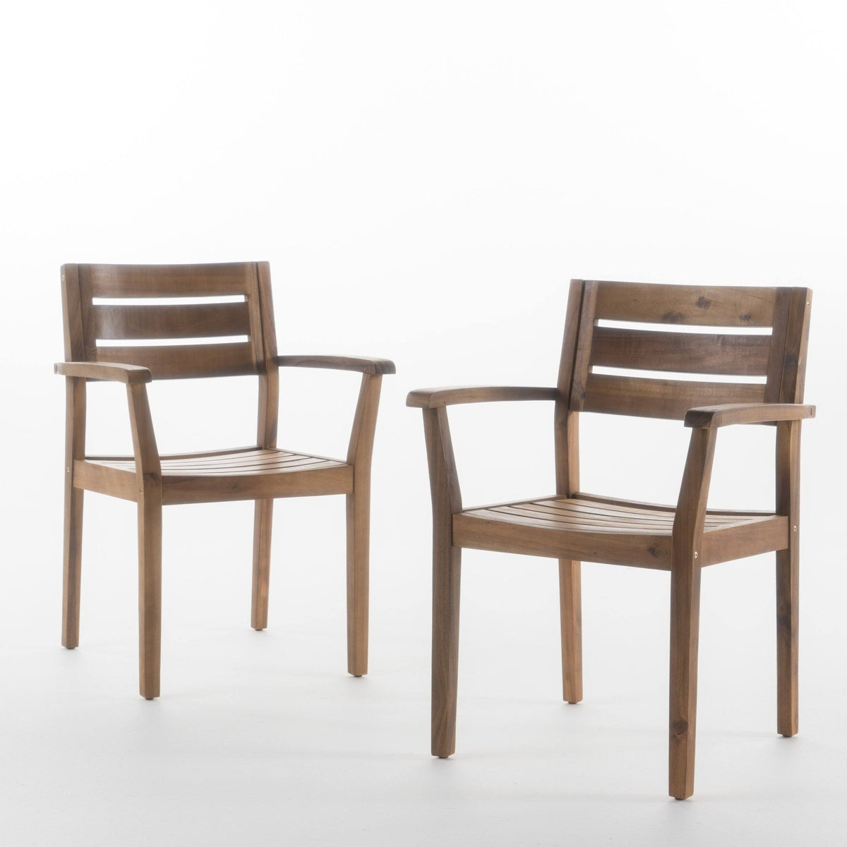 Acacia Wood Dining Chair Set of 2 L617