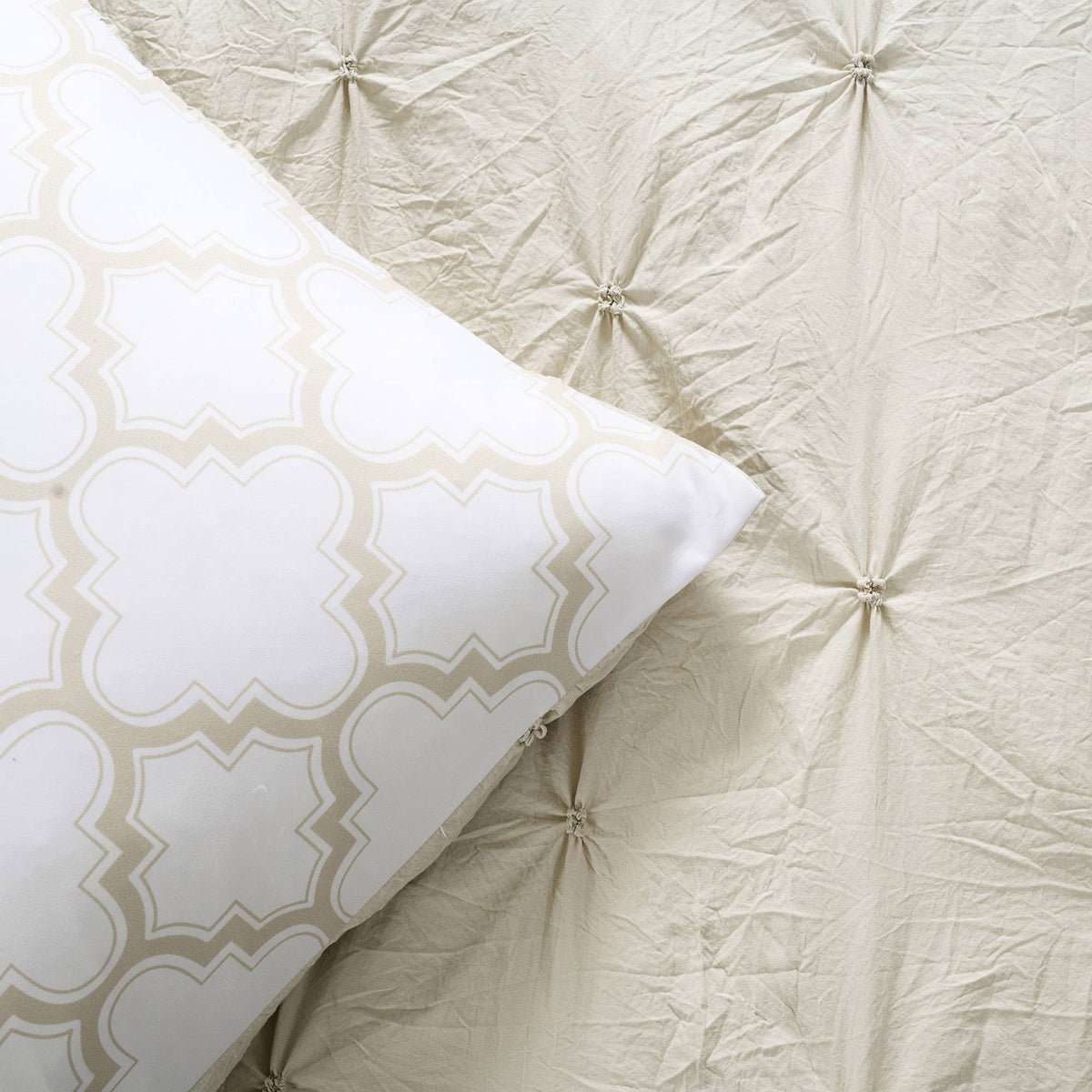 Pintuck Geo Comforter Set Full/Queen R5320