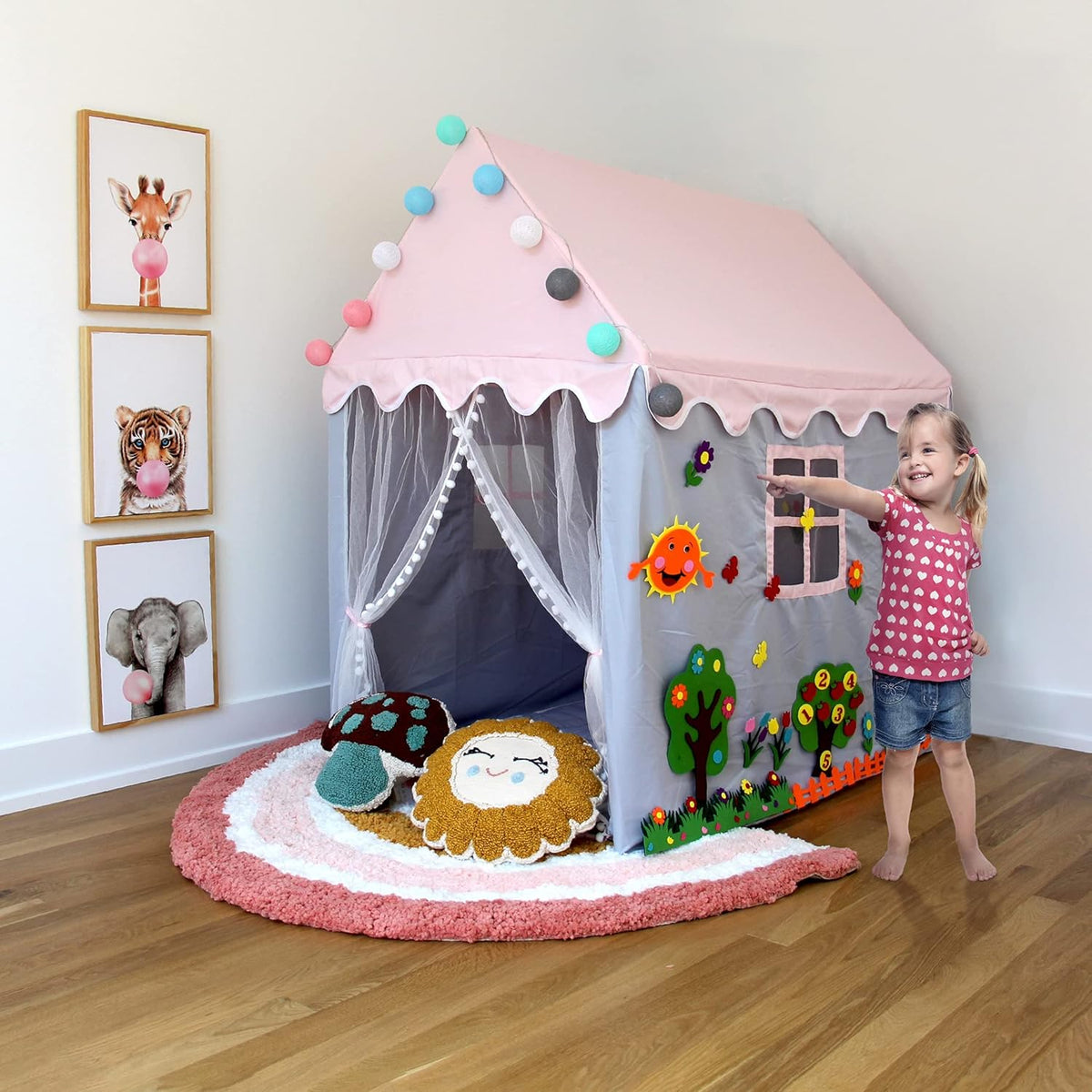 Kids Indoor Play Tent with Padded Mat X392