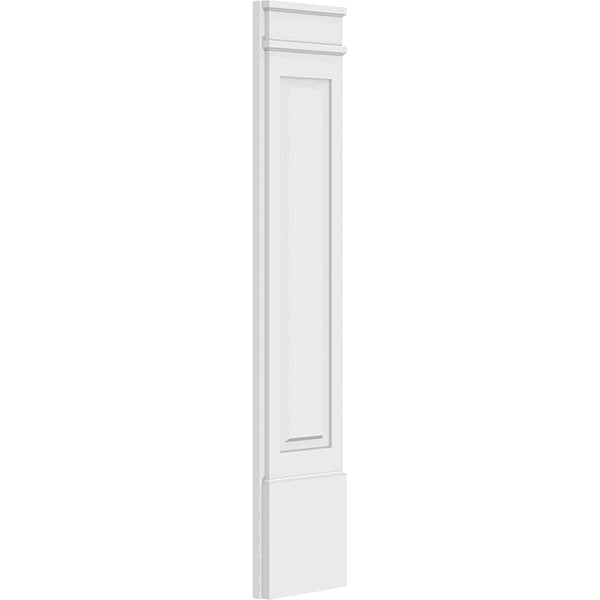 PVC Raised Panel Pilaster with Decorative Capital & Base (Pair) J152