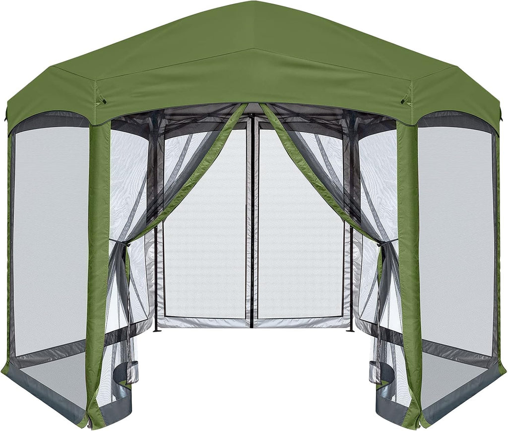 6 Sided Pop-Up Camping Gazebo with Mosquito Netting W126