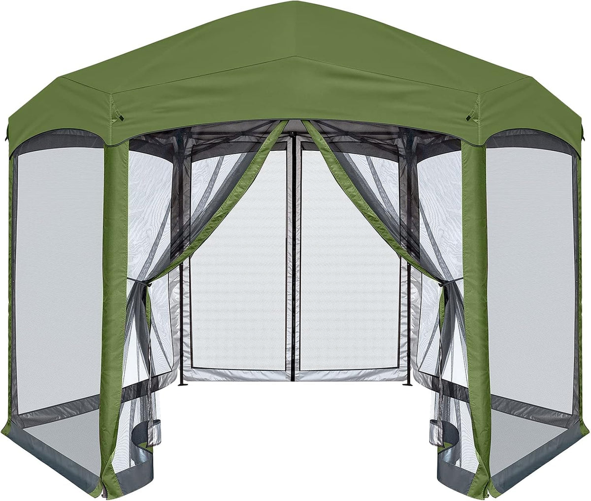 6 Sided Pop-Up Camping Gazebo with Mosquito Netting W126
