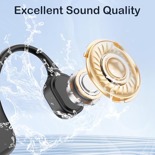 IP68 Waterproof Bone Conduction Swimming Headphones with MP3 Player (Black) F4622