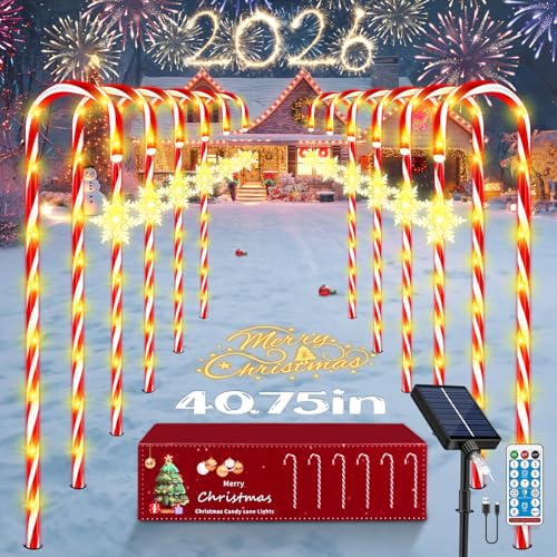 24 Pack Solar Candy Cane Lights with Remote G887