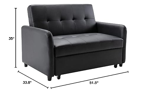 Brown Pull-Out Sofa Bed P9096