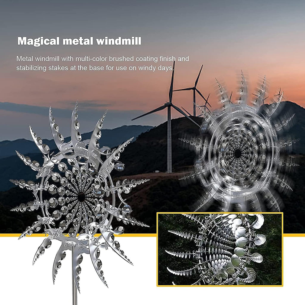 White Kinetic Windmill Spinner N9571