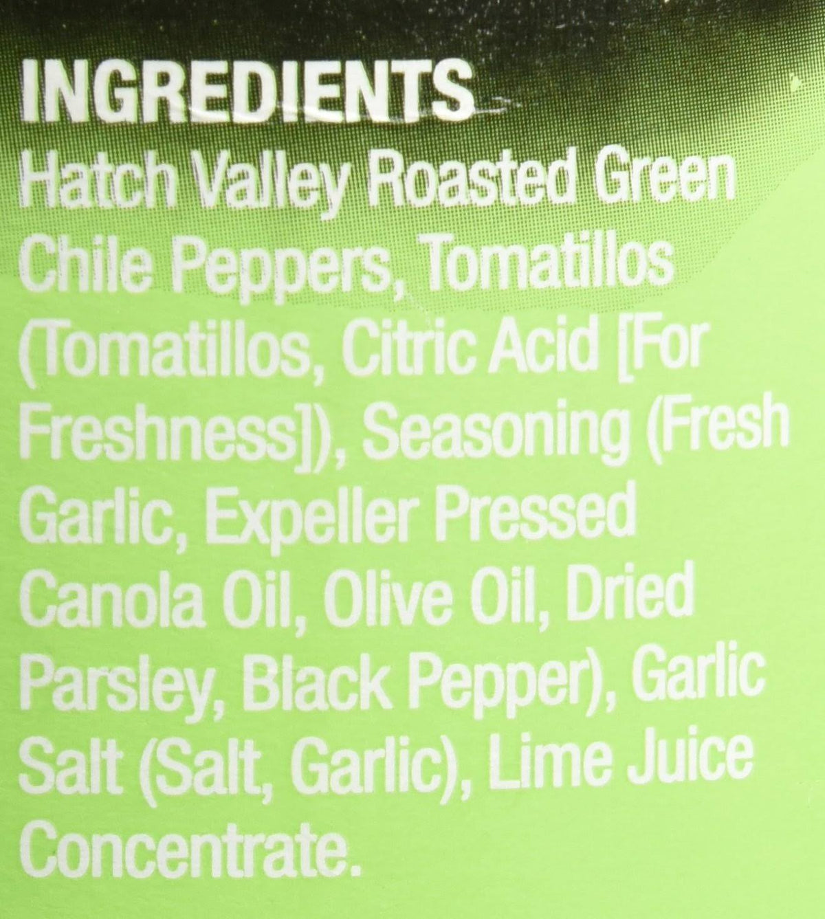 Southwestern Hatch Valley Green Chile Salsa 40 oz W573