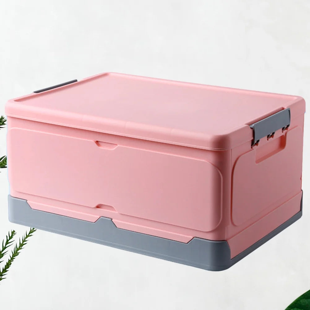 Pink Foldable Storage Box with Lid O427651