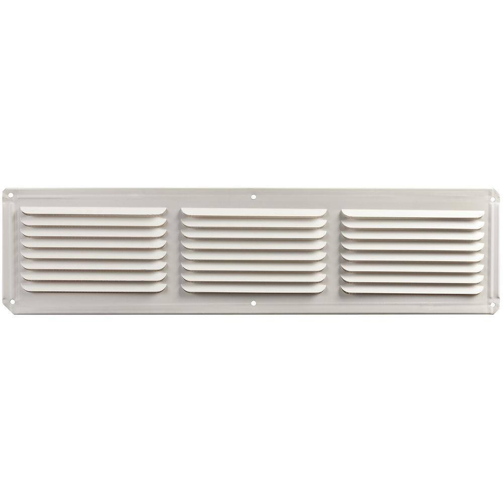 16 in. x 4 in. Aluminum Under Eave Soffit Vent in White Carton of 36 S495888