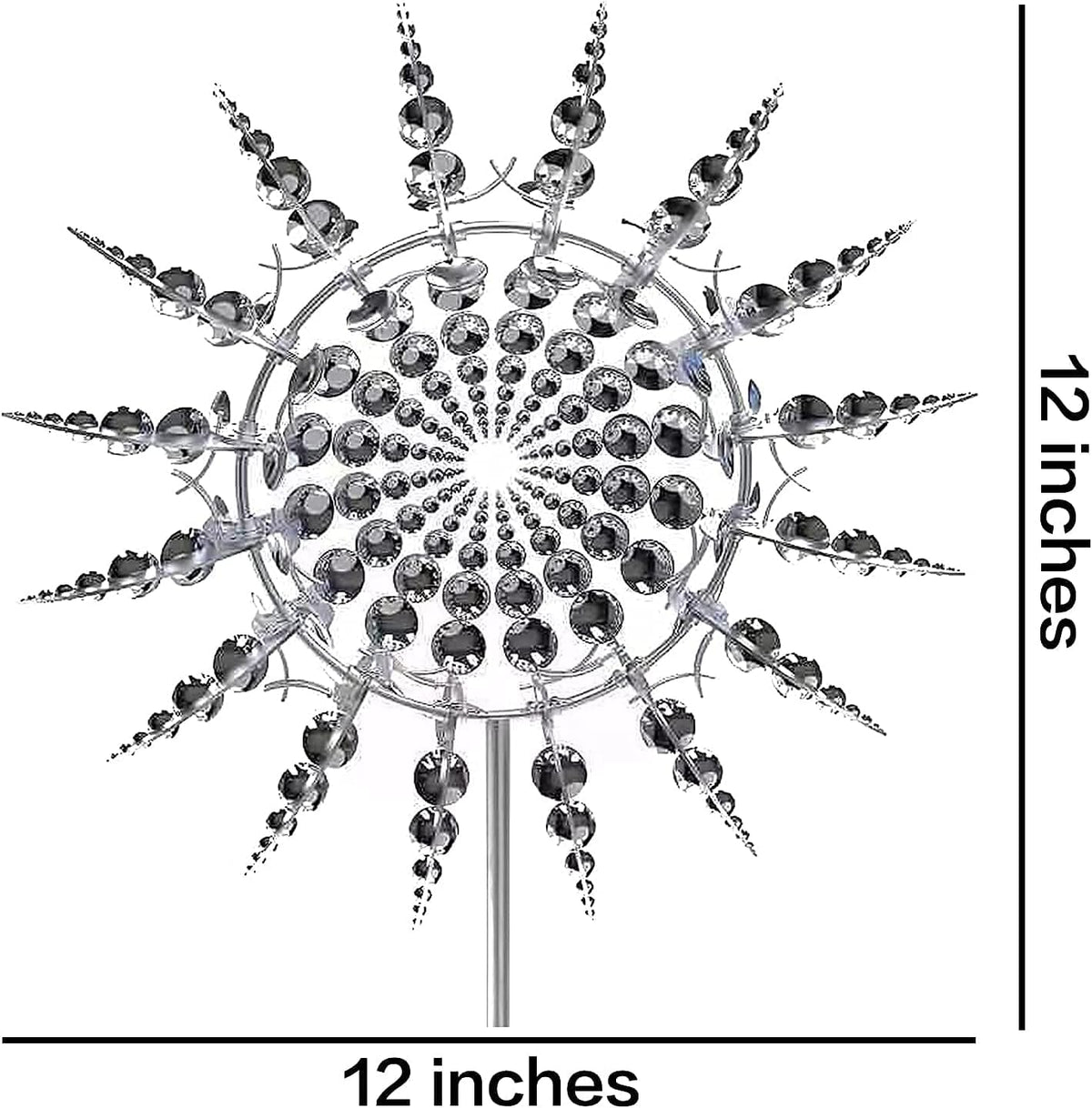 White Kinetic Windmill Spinner N9571