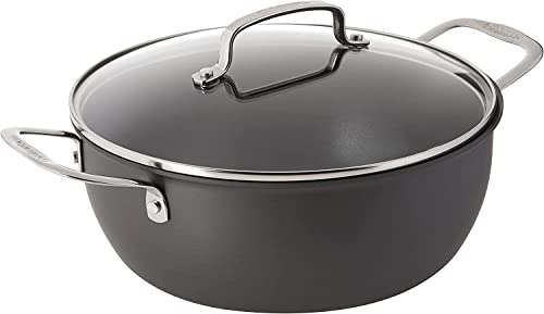 Black 5-Quart Nonstick Hard-Anodized Chili Pot with Cover M522