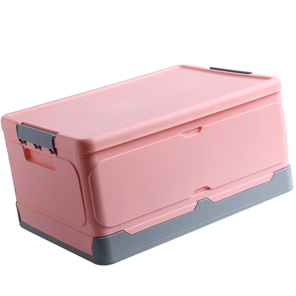 Pink Foldable Storage Box with Lid O427651
