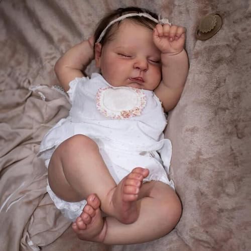 18 inch Sleeping Newborn Baby Girl Doll with Weighted Cloth Body T11483
