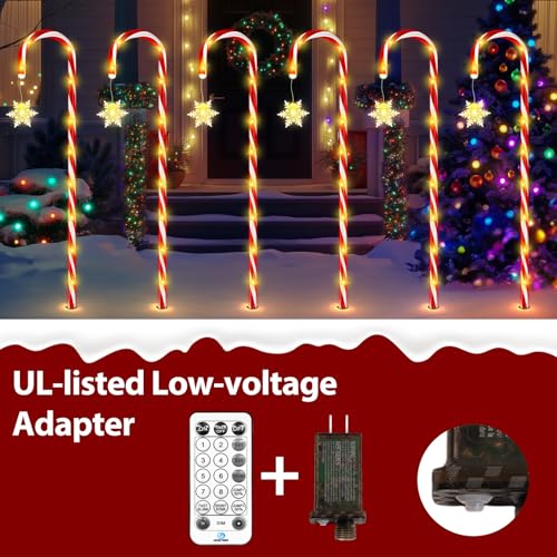24 Pack Solar Candy Cane Lights with Remote G887