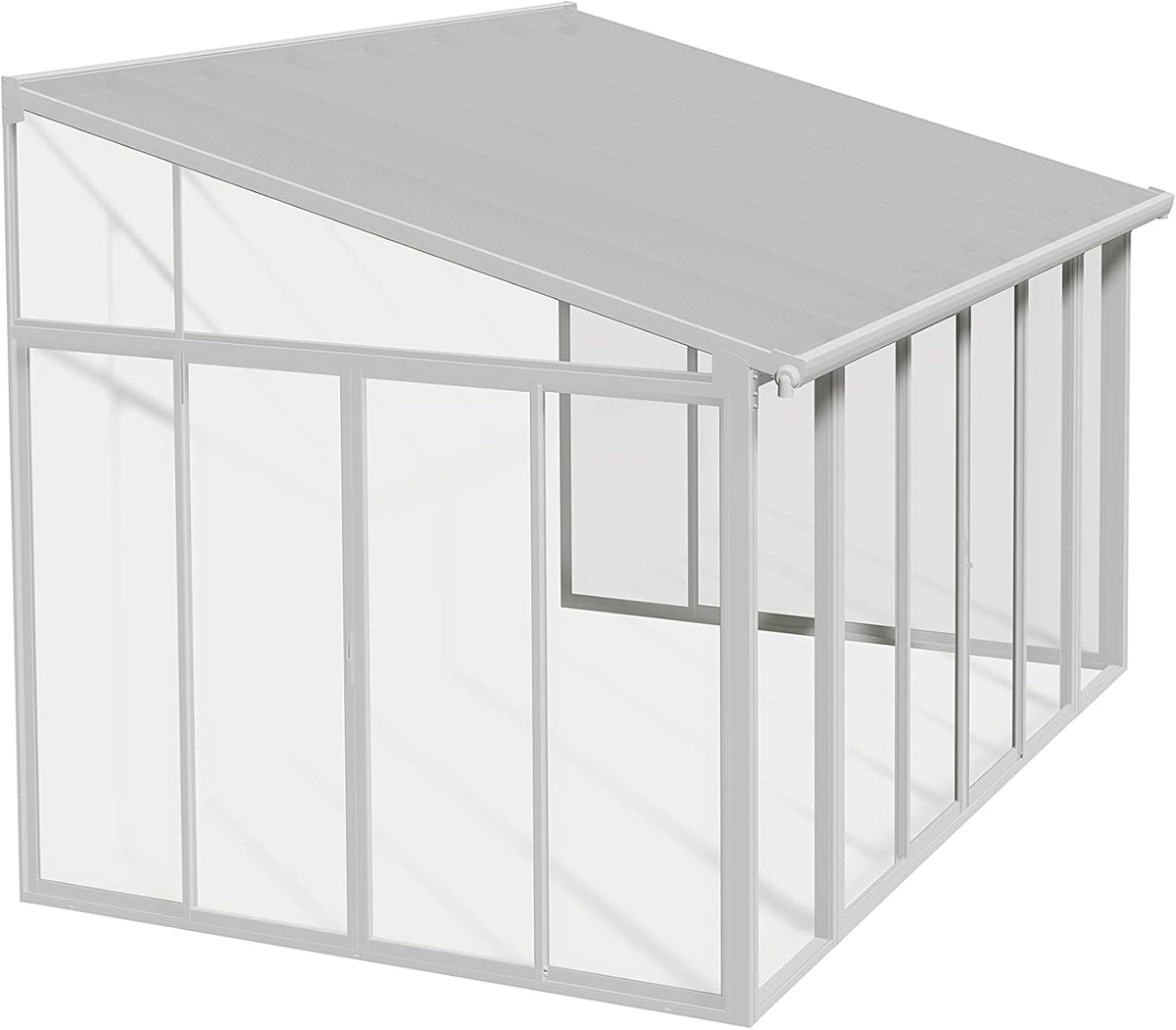 White 10x14 Enclosed Patio Cover Polycarbonate Shelter U462678