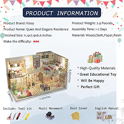 Bamboo Fragrance Dollhouse Miniature with Furniture Kit D4208