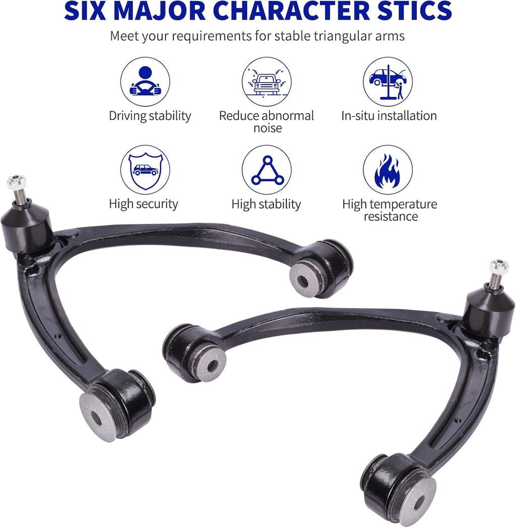 10pcs Front Suspension Kit Upper Control Arms Ball Joint Sway Bar Link Tie Rod Ends Q7737