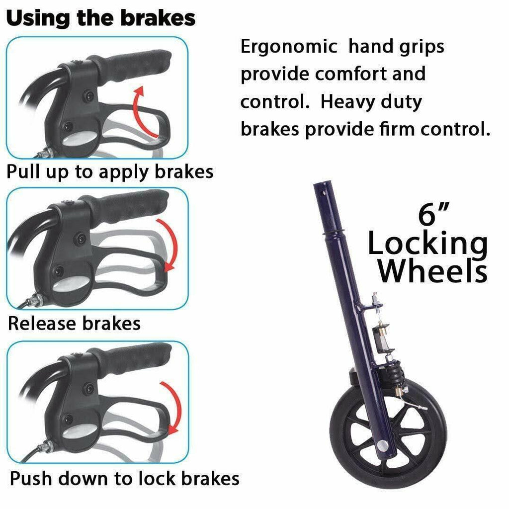 Pink Aluminum Rolling Walker Y4773