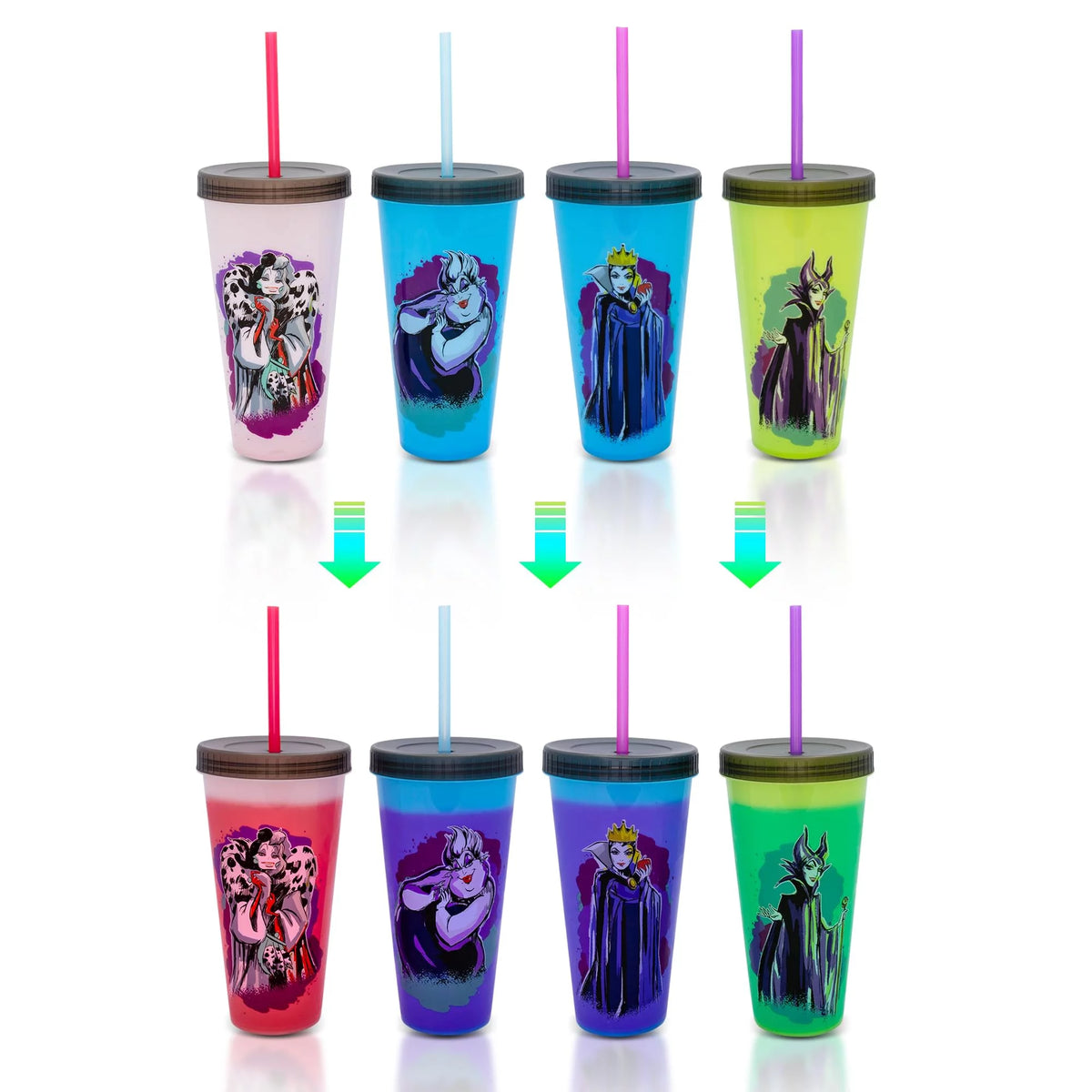 Set of 4 Color-Changing Plastic Tumblers K446593
