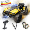 1:10 Large Remote Control Truck with Lights, 48 km/h 4x4 Off-Road Electric Vehicle with 2 Rechargeable Batteries A606
