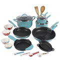 24-Piece Aluminum Cookware Combo Set, Turquoise Y53572