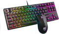 RGB 60% Mechanical Keyboard and Mouse Combo, Wired Compact 87 Keys Blue Switch, 7200 DPI Black Set D745