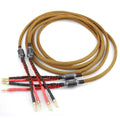 8.20ft 2.5m Nylon Braid Gold Plated Speaker Cable with 8 Banana Plugs R482229