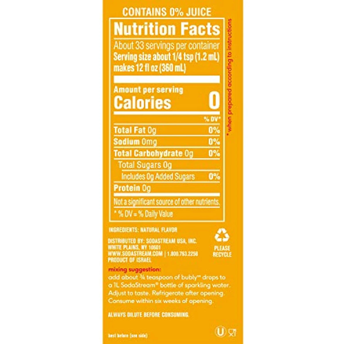 Mango Soda Syrup, 1.36 Fl Oz (Pack Of 3) O9728