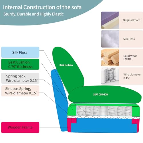 Modular Sectional Sofa, Fluffy Corduroy, Oversized 4 Seater with Ottomans O270193