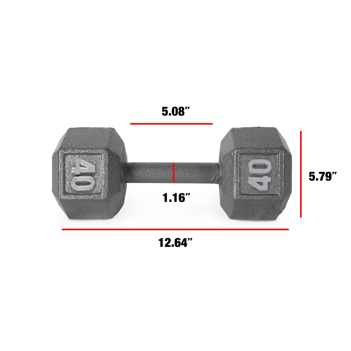 25lb Cast Iron Hex Dumbbell X1632