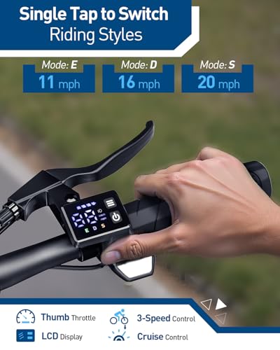 Electric Scooter with Seat, 500W Peak Motor, 20MPH, 22 Miles Range, Foldable, Dual Suspension, Drum Brakes C303