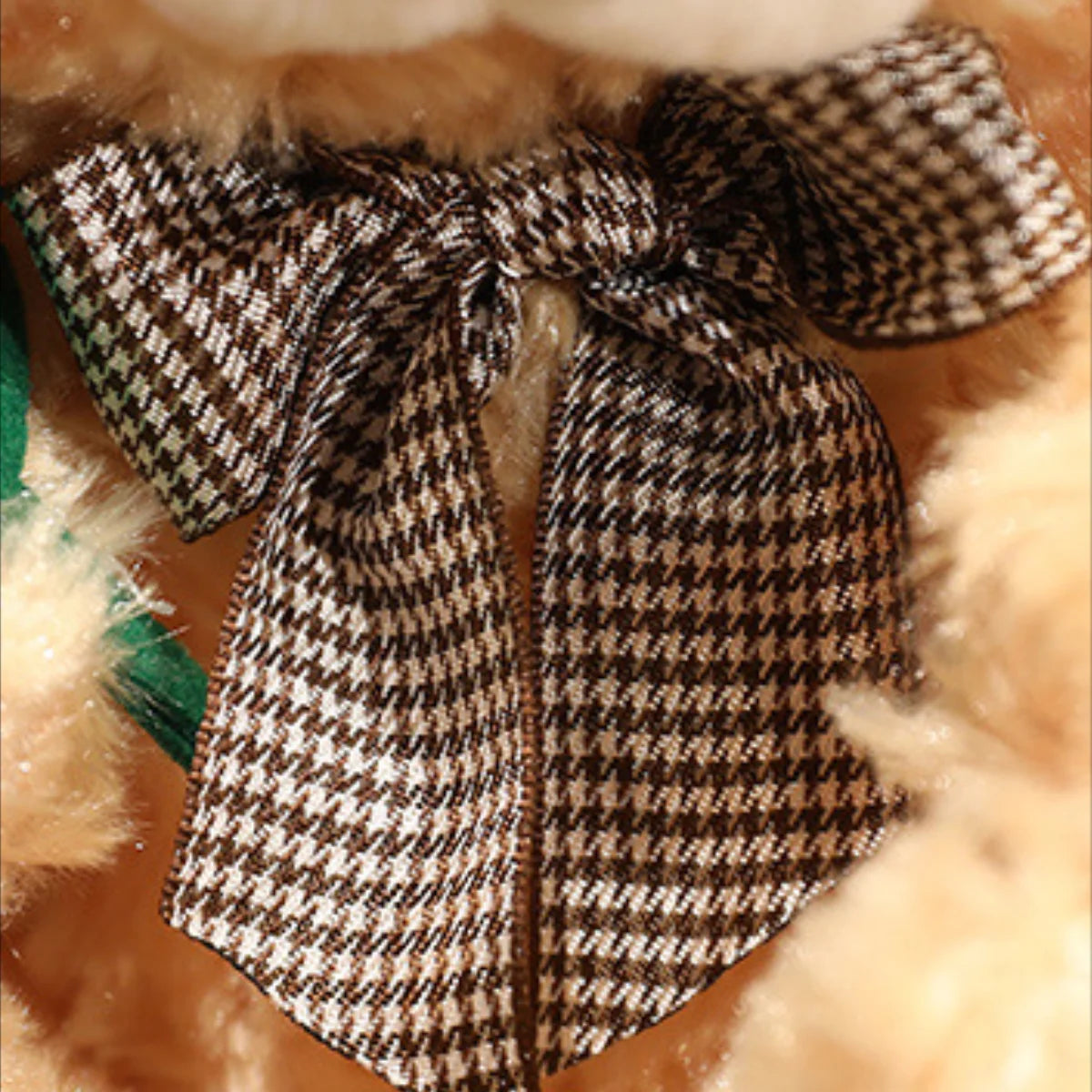 White Plush Roses Teddy Bear Doll D25797