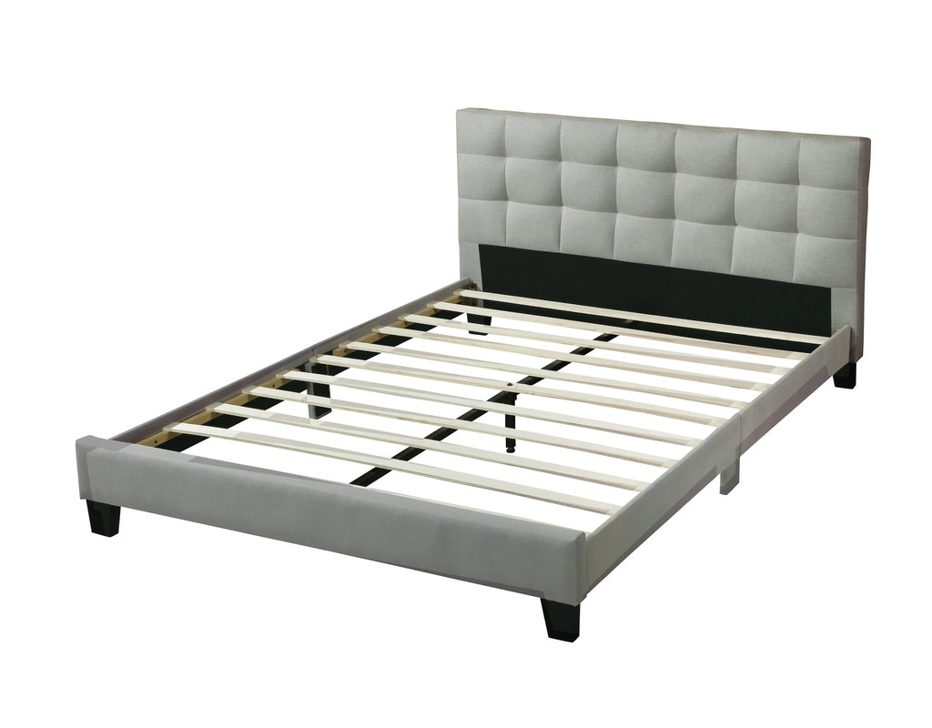 Gray Polyfiber California King Size Bed Set P221419